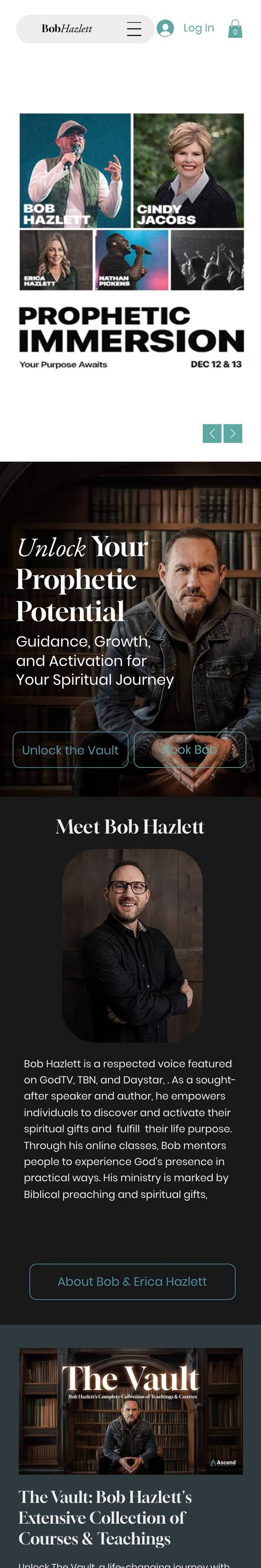 The old homepage on a phone
